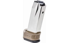 Springfield Armory OEM  9mm 10rd Magazine For XD Mod.2, Stainless w/ FDE Sleeve 