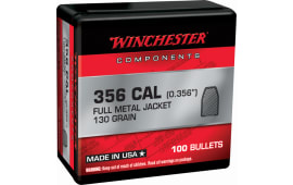 Winchester Ammo  Centerfire Handgun Reloading 38 Cal .356 130 gr Full Metal Jacket (FMJ) 100 Per Box