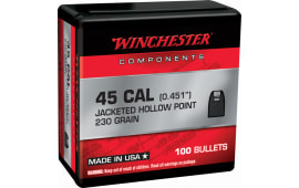 Winchester Ammo WB45HP230X BUL 45 230 Jacketed Hollow Point Retail 100/10