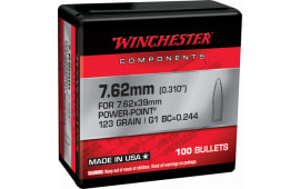 Winchester Ammo  Centerfire Rifle Reloading 7.62mm .310 123 gr Power-Point (PP) 100 Per Box