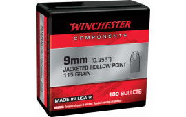 Winchester Ammo WB9JHP115X BUL 9mm 115 Jacketed Hollow Point Retail 100/10