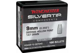 Winchester Ammo  Centerfire Handgun Reloading 9mm .355 147 gr Silvertip Hollow Point 100 Per Box