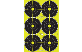 EZ-Aim 15355 Splash Reactive Target Bullseye Paper Hanging 12.50" W X 18.25" H Black/Yellow 8 Per Pkg