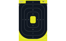 EZ-Aim 15372 Splash Reactive Target IPSC Silhouette Paper Hanging 12.50" W X 18.25" H Black/Yellow 8 Per Pkg