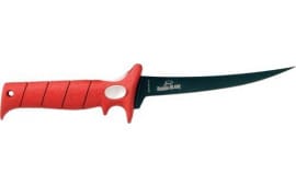 Bubba Blade BB17F Tapered Flex  7" Fixed Fillet Plain TiCN Carbon SS Blade Red/Black Non-Slip Handle