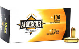 Armscor 50440 Pistol Value Pack 10mm Auto 180 gr Full Metal Jacket (FMJ) Value Pack - 100rd Box