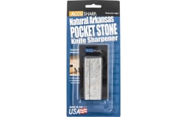 AccuSharp 024C Pocket Stone  Natural Arkansas Stone Sharpener White Includes Belt Carry Pouch