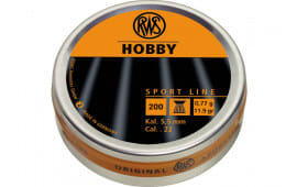 RWS/Umarex 2401859 Hobby Pellets 22 Pellet Lead Wadcutter Pellet 200 Per Tin