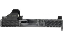SwampFox - Wolverine Slide Battleworn Gray For Glock 19 Gen 3 Models - RMR Optic Cut - Mid Height Fiber Optic Sights - WVS19-BWM
