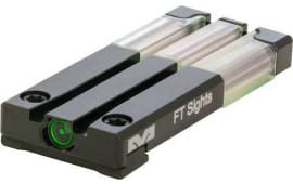 Meprolight USA 631053108 Mepro FT Bullseye Front Sight Fixed Tritium Green Black Frame for Most Glock MOS