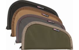 Allen 726 Earth Tone Handgun Case made of Endura with Textured Earth Tone Finish, Foam Padding & Full Length Zipper 6" L