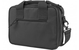 NcStar CPDX2971U VISM Double Pistol Range Bag with Mag Pouches, Loop Fasteners, Zippers, Padding & Urban Gray Finish