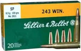Sellier & Bellot SB243A Rifle 243 Win 100 gr Soft Point (SP) - 20rd Box