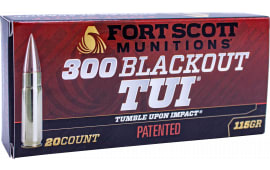 Fort Scott Munitions 300-115-SCV 300 Blackout 115 GR SCS TUI - 20rd Box