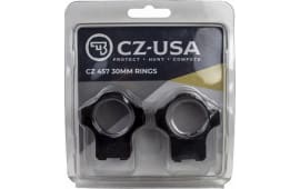 CZ-USA 40087 Scope Ring Set  For Rifle CZ 455/457 Dovetail 30mm Tube Matte Black Aluminum