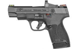 Smith & Wesson 13251 PC M&P9 SHLD Plus 4" Fiber Optic Sights w/CT RD Black