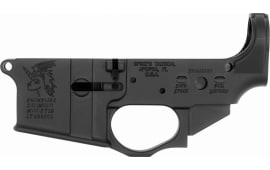 Spikes STLS030 Snowflake Stripped Lower Receiver Multi-Caliber 7075-T6 Aluminum Black Anodized for AR-15