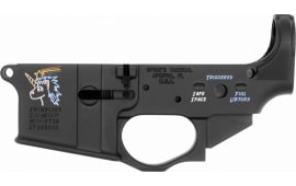 Spikes STLS030CFA Lower Snowflake with Color Fill AR Platform Black Hardcoat Anodized