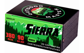 Sierra A810027 Outdoor Master 380 90 Jacketed Hollow Point - 20rd Box