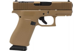 Glock 43X MOS, 9mm, Slimline Semi-Automatic Pistol, (2) 15rd Magazines, Front Serrations, w/ Glock Mounting Rail, MOS Optics Cut, FDE - PX435Z203FRMOSK