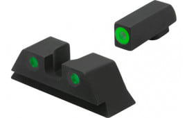Meprolight USA 402203111 Mepro Hyper-Bright Self-Illuminated Sights Fixed Tritium Green Front & Rear Black Frame for Glock 42,43,43X,48