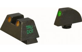 Meprolight USA 102243391 Mepro Tru-Dot Fixed Sights Self-Illuminated Green Tritium Front & Orange Rear with Black Frame for Most Glock