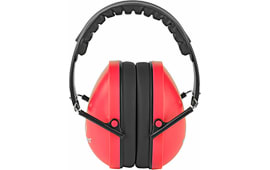 Walker's GWP-YWFM2-COR Folding Muff  Polymer 23 dB Over the Head Coral Ear Cups with Black Headband for Youth, Women
