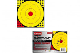 Birchwood Casey LRBET5PK Long Range  Adhesive Paper Rifle Black/Yellow Bullseye 5 Pack