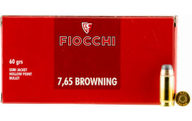 Fiocchi 32SJHP Shooting Dynamics 32 ACP 60 gr Semi-Jacketed Hollow Point (SJHP) - 50rd Box