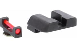 AmeriGlo GFB103 Target Set Set Fiber Optic Red Front, Black Rear Black Frame for Glock 17,19,22,23,24,26,27,33,34,35,37,38,39 Gen1-4