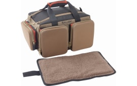 Allen 8305 Eliminator Rangemaster Range Bag with Pistol Rug, Multiple Exterior Pockets, Rigid Bottom Feet & Tan Finish