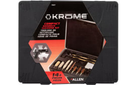 Krome 70607 Compact Handgun Cleaning Kit 22 / 38 / 357 / 44 / 45 / 9mm   14 Pieces