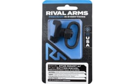 Rival Arms RA-RA92P1A Swivel Stud Mount  with Black Manganese Phosphate 1.5" Push Button Steel Swivel compatible with Picatinny Rail