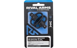 Rival Arms RA-RA92S2A HD Swivel Set  Black Manganese Phosphate Steel with 1.5" Loops & Recessed Button