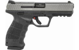 Sar USA SAR9BLPT SAR9  9mm Luger 4.40" 17+1 (2) Platinum Cerakote Gray with Black Polymer Insert Grip