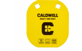 Caldwell 1116700 Gong  5" Yellow AR500 Steel 0.38" Thick Hanging