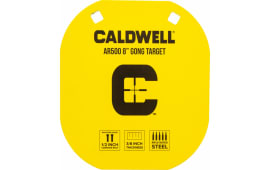 Caldwell 1116703 Gong  8" Yellow AR500 Steel 0.38" Thick Hanging