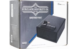 Surelock Security 3418946 QuickTouch 200 Digital Keypad/Key Entry Matte Black Steel Holds 1 Handgun 5.12"H x 9.88"W x 11.42"D