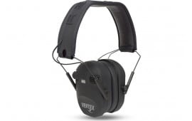 Radians VX0110CS Vertex Slim Electronic Muff 85 dB Over the Head Black Ear Cups with Black Headband for Adult 1 Pair
