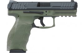HK 81000236 VP9  9mm Luger 4.09" 10+1 (3) Green Black Steel Slide Green Interchangeable Backstrap Grip Night Sights