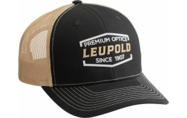Leupold 179860 Trucker Premium Optics Black/Gold Adjustable Snapback OSFA Semi-Structured