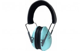 Radians LS0820CS Lowset Passive Muff 21 dB Over the Head Aqua Blue Ear Cups with Black Headband for Women 1 Pair