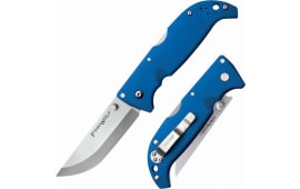 Cold Steel CS20NPG Finn Wolf 3.50" Folding Straight Back Plain Satin Polished AUS-8A SS Blade/Blue Griv-Ex Handle Includes Pocket Clip