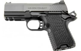 Wilson Combat  EDC SFX9 9mm Luger 3.25" 10+1, 15+1 Black Black Stainless Steel Slide Black G10 Grip Ambi Safety Rail