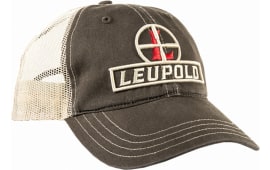 Leupold 170579 Reticle Trucker Hat Brown/Khaki Adjustable Snapback OSFA Semi-Structured