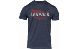 Leupold 180439 American Original T-Shirt Navy Heather 2XL Short Sleeve