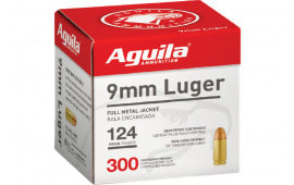 Aguila 1E092108 Target & Range 9mm Luger 124 gr Full Metal Jacket (FMJ) - 300rd Box