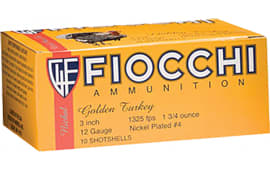 Fiocchi 123TRK6 Turkey Nickel Plated 12GA 3" 1-3/4oz #6 Shot - 10sh Box