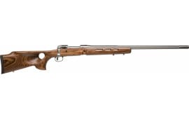 Savage 18517 12 BTCSS Bolt 204 Ruger 26" 4+1 Laminate Thumbhole Brown Stock Stainless Steel