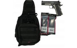 Springfield 1911 Emissary PX9218L .45 ACP 4.25" Stainless Steel Finish, VZ Thin-Line G10 Grips, Bonus Sling Bag and 2 Extra Mags